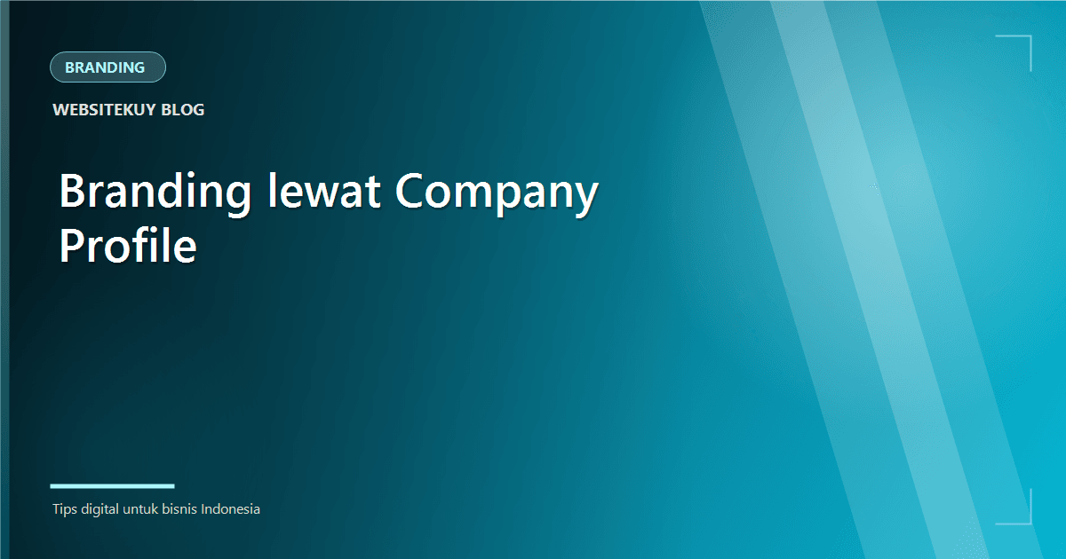 Article cover Brand Building with a Company Profile Website