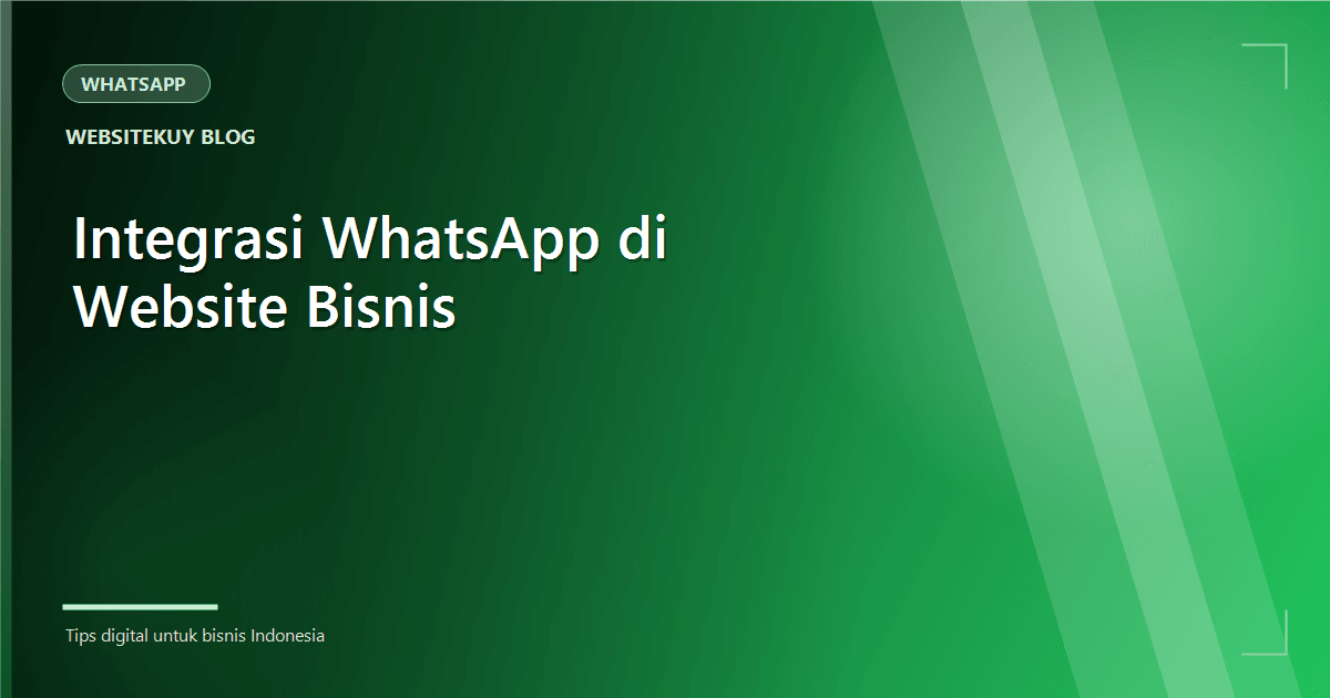 Article cover WhatsApp Integration on Business Websites: Best Practices