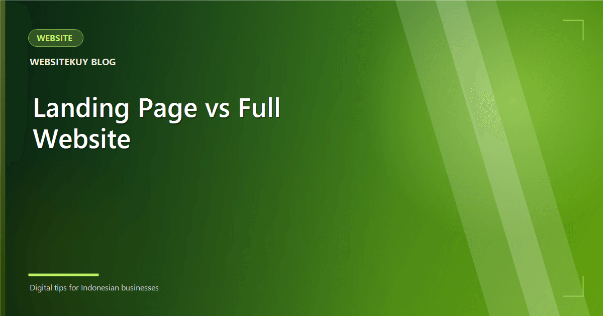 Article cover Landing Page vs Full Website: Which Fits?