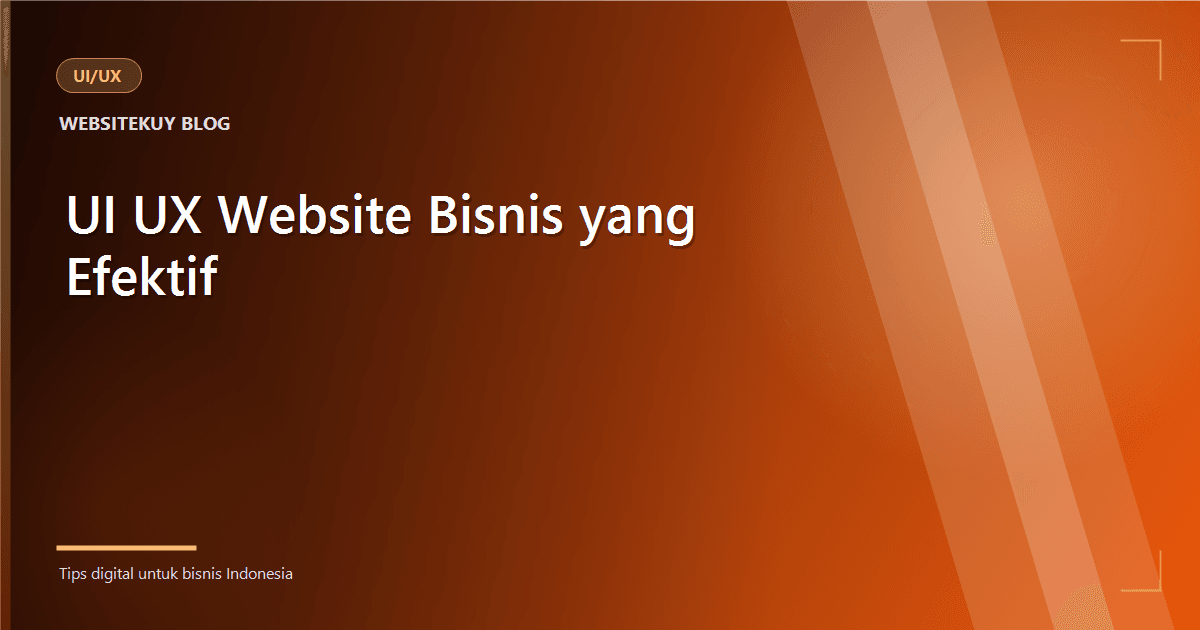 Effective Business Website UI/UX for SMEs