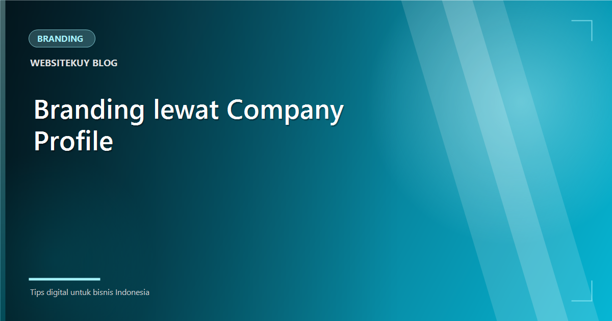 Article cover Branding lewat Website Company Profile