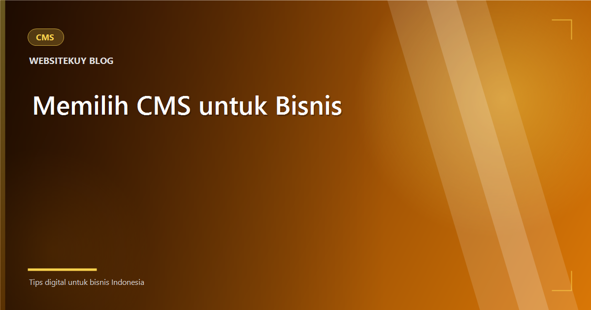 Article cover Memilih CMS untuk Bisnis: WordPress dan Alternatifnya