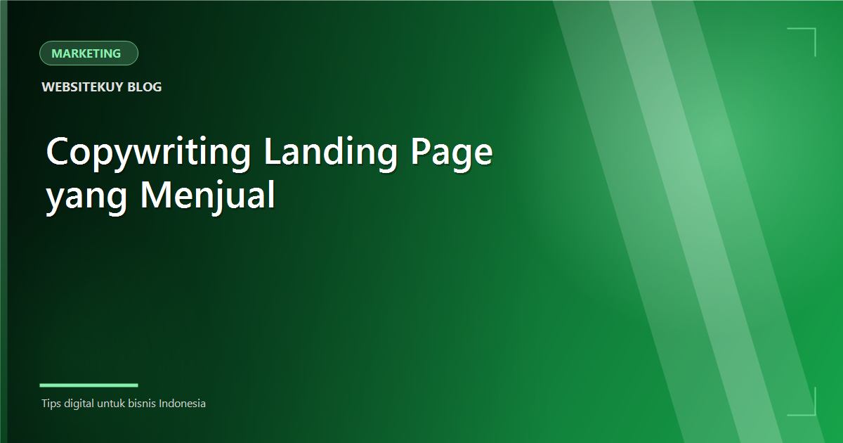Article cover Copywriting Landing Page yang Menjual