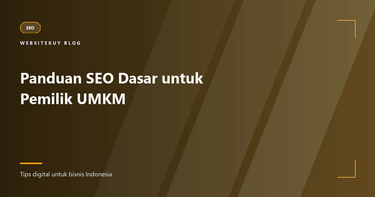 Article cover Panduan SEO Dasar untuk Pemilik UMKM
