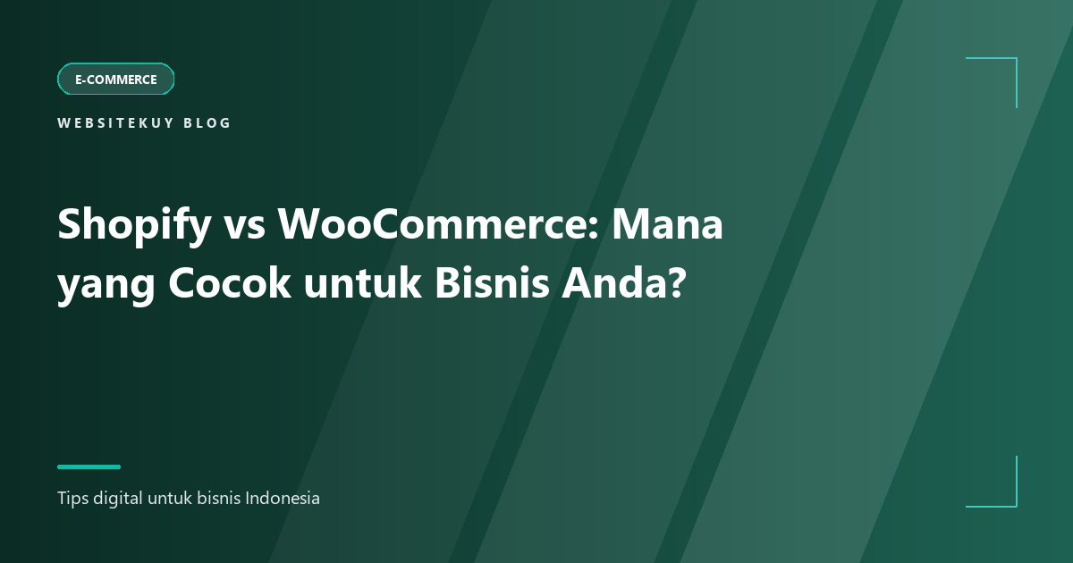 Article cover Shopify vs WooCommerce: Mana yang Cocok untuk Bisnis Anda?