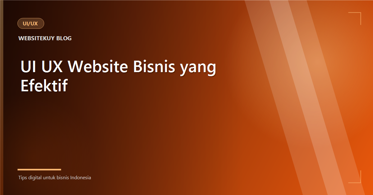 Article cover UI/UX Website Bisnis yang Efektif untuk UMKM